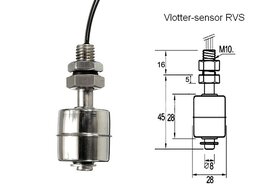 Vlotter-sensor RVS | 45, 60, 75, 100, 120 of 150mm